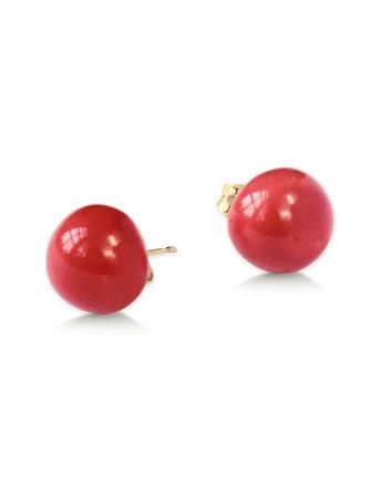 Kazuri Øreringe, Bright Red